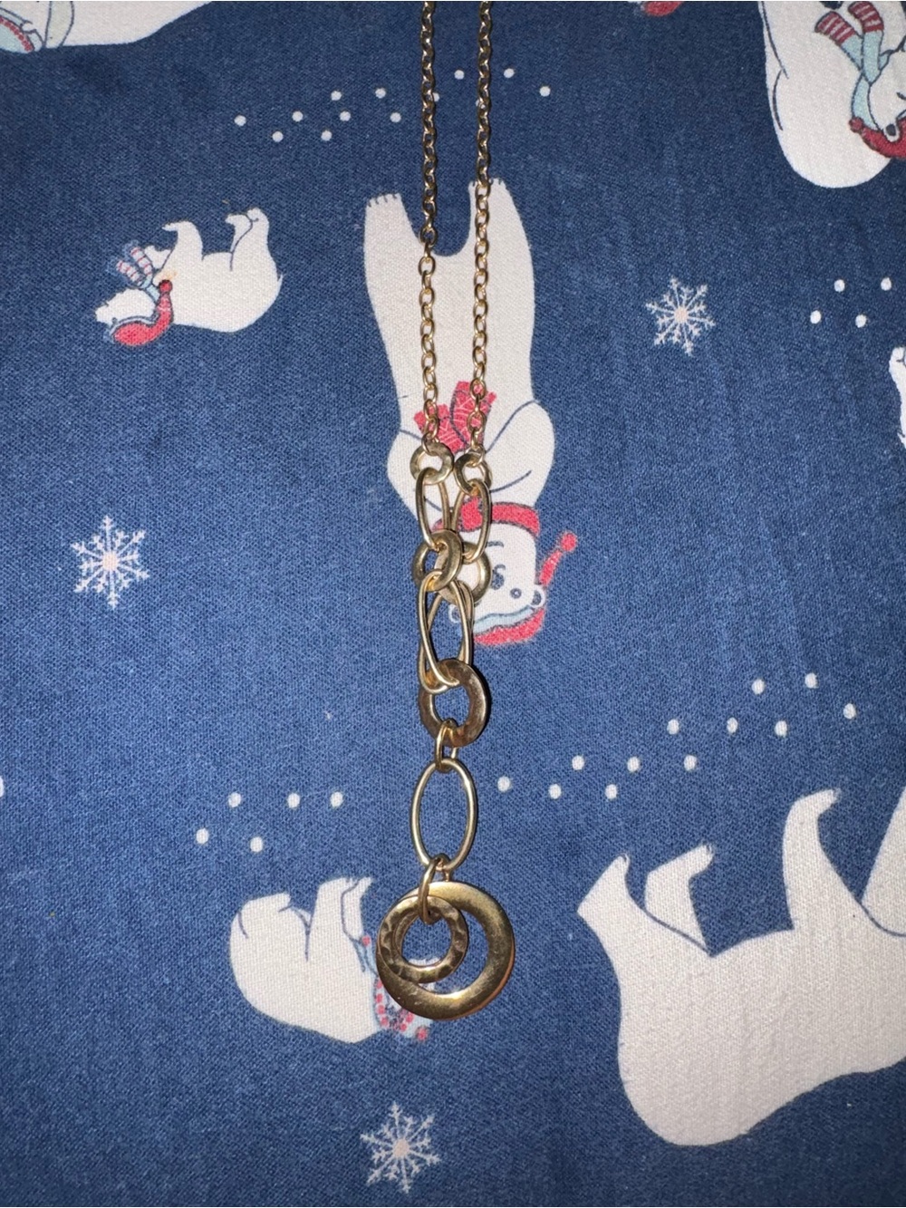 Gold-Tone Linked Circle Pendant Necklace - Women